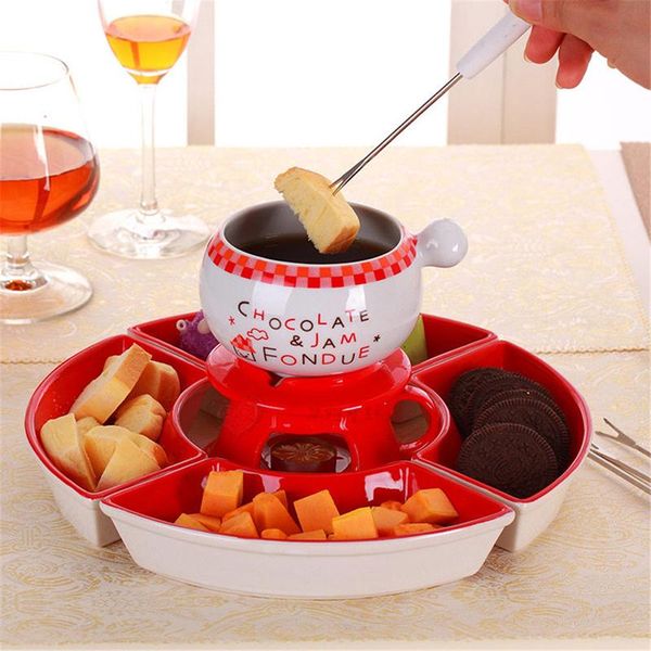 

forks 6pcs/set stainless steel chocolate cheese fruit dessert pot fondue melting skewer kitchen tools
