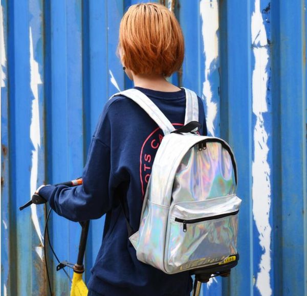 

backpack fashion pu laser female leisure outdoor custom small bag