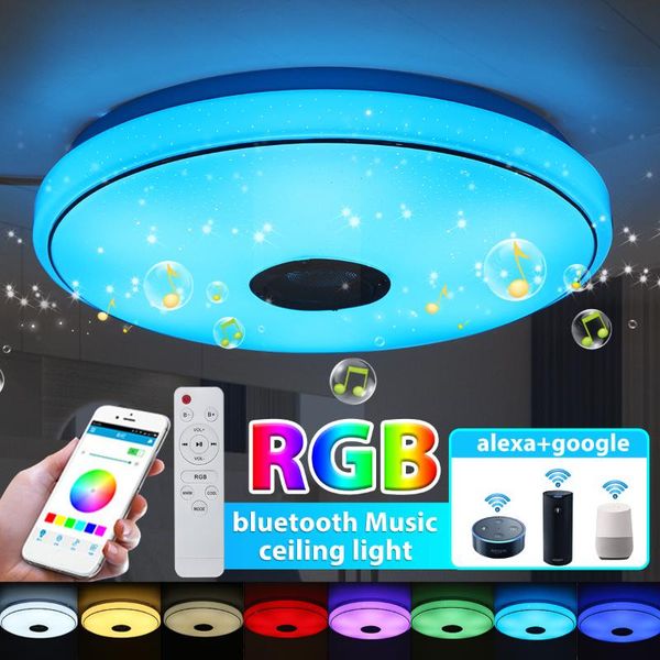 

ceiling lights 200w 40cm wifi modern led light app bluetooth music home smart lamp support google/alexa~remote control