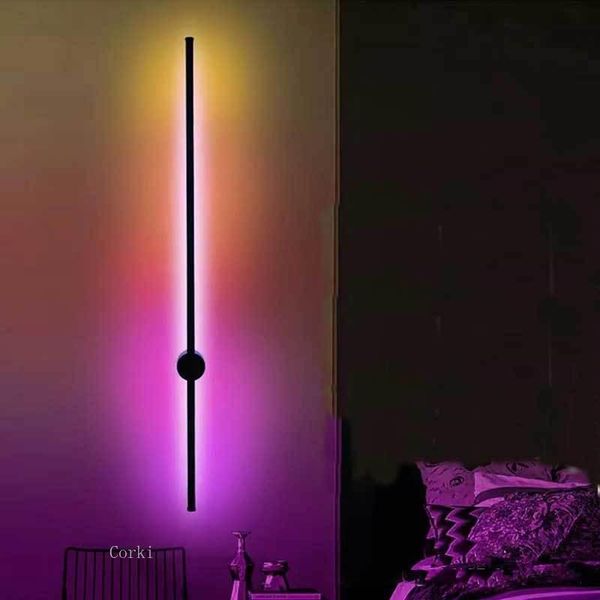 

wall lamp modern dimmable colorful rgb remote control led light bedroom living room office kitchen decor lighting fixtures