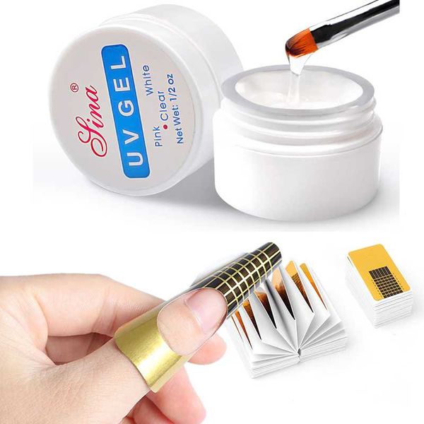 

nail art kits uv gel builder tips for extension manicure with form