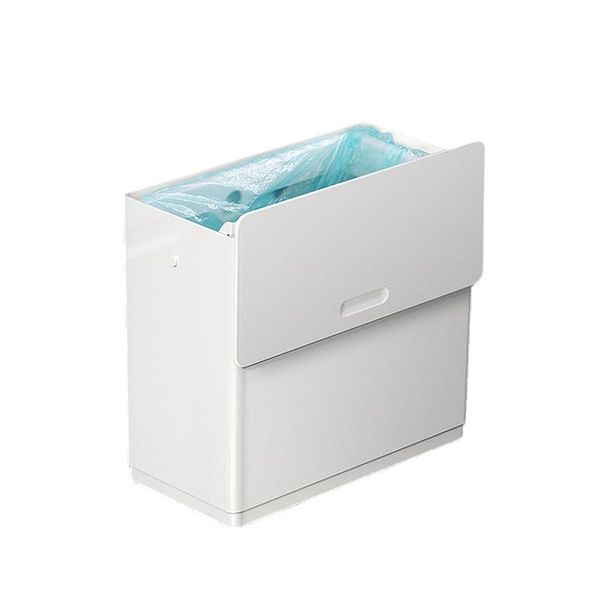 

waste bins wall mounted trash can with lid kitchen hanging covered flip cabinet door bedroom garbage bin lixeira banheiro household storage