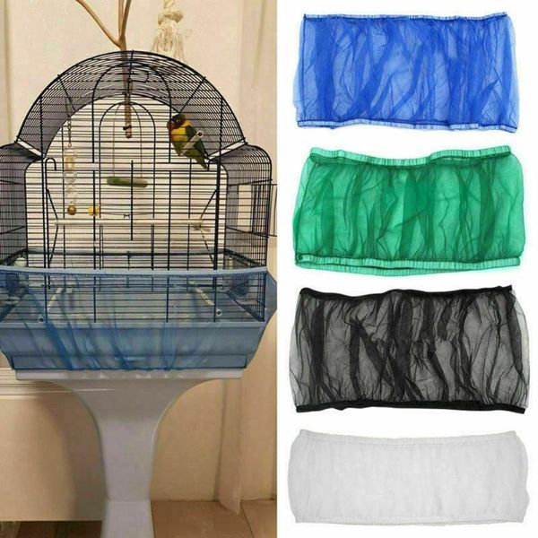 

mesh dust cover cage stretchy seed catcher for thrush myna other bird supplies