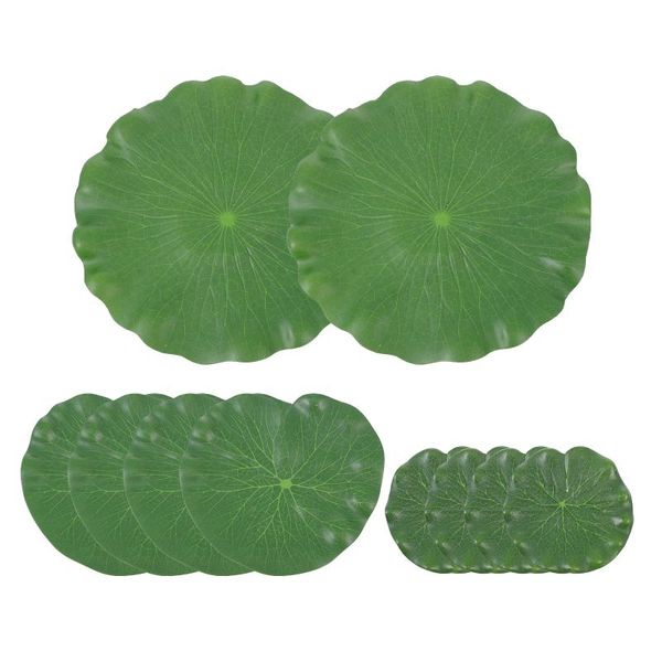 

decorations 10pcs emulation lotus leaves pography props aquarium simulated