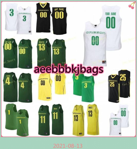 

ncaa college oregon ducks basketball jersey eddy ionescu 5 chris duarte 50 eric williams jr 54 will johnson 1 bol bell custom stitched, Black