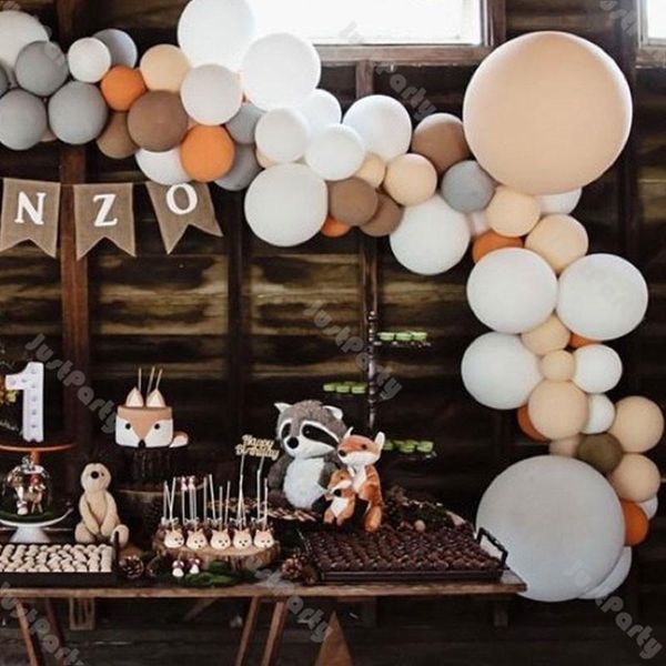 

87pcs coffee balloons garland set wedding decoration birthday party decorations cream peach balloon arch kit baby shower decor