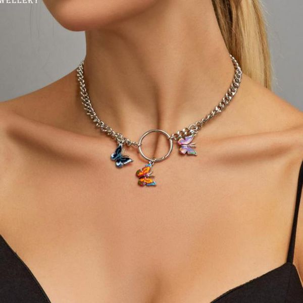 

pendant necklaces butterfly necklace for women jewelry charms & pendants cold gorgeous thick chain clavicle s276, Silver