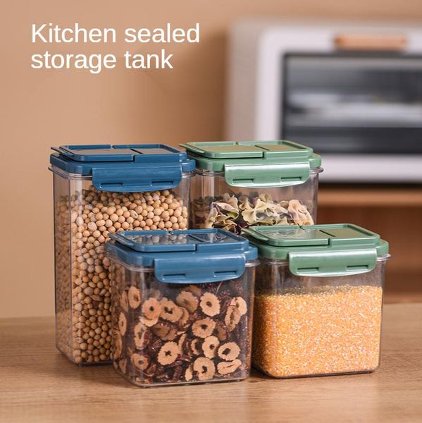 

850/1300ml storage transparent container plastic kitchen refrigerator noodle box multigrain home tank sealed bottles & jars