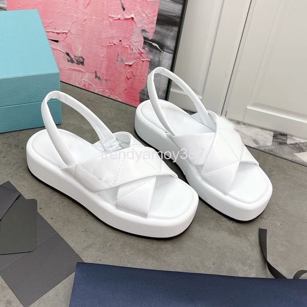 

sandals summer cross with thick bottom muffin sandals black and white leisure fashion temperament comfortable high
