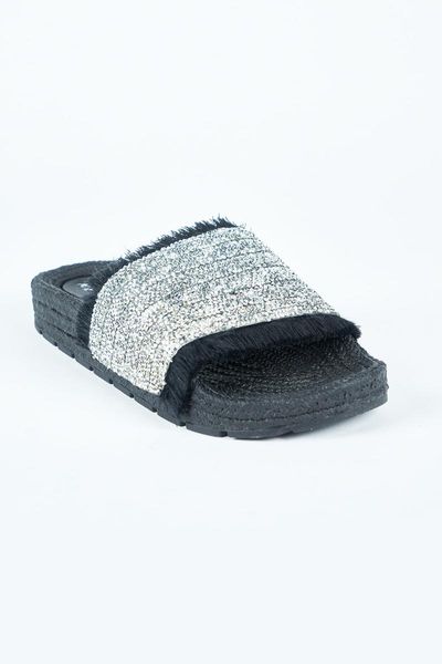 

black silver color female slippers 141 sf01z
