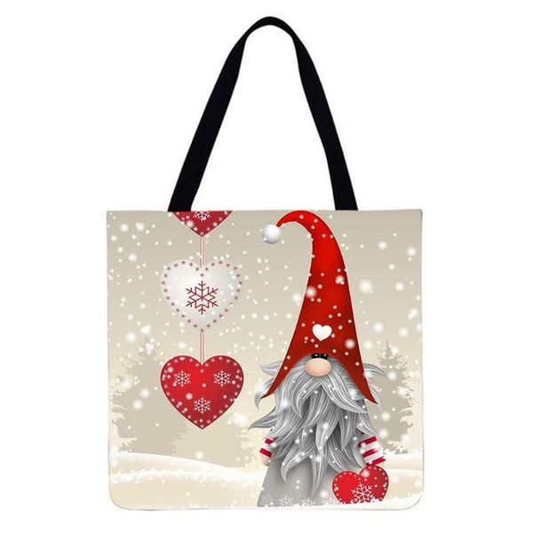 

evening bags christmas snowman printed shoulder casual women cute canvas shopping ladies street large capacity tote handbags