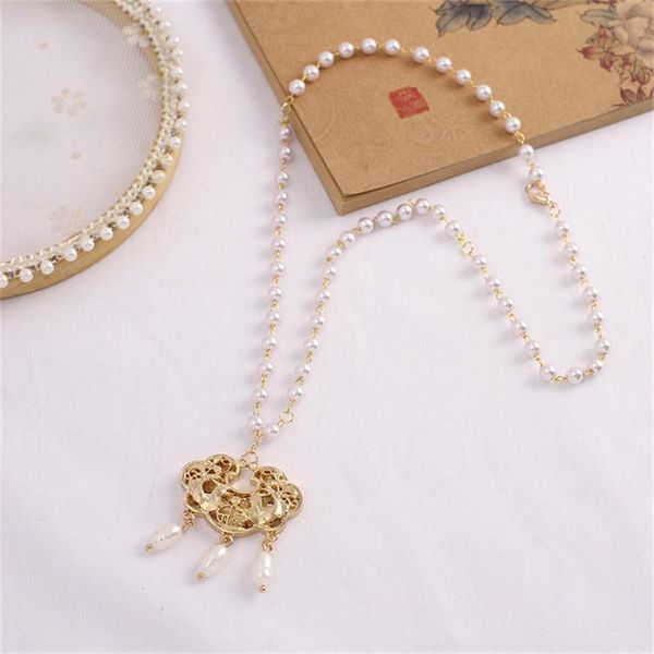 

pendant necklaces chinese style retro temperament ladies necklace trendy personality and elegance women's wholesale, Silver