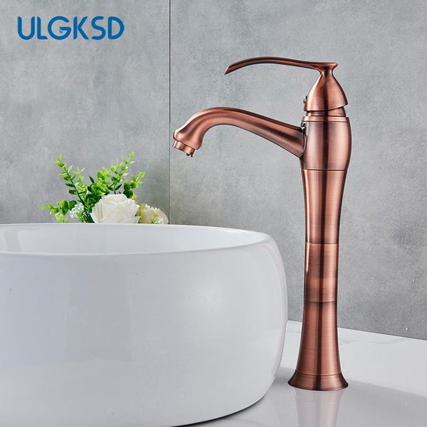 

bathroom sink faucets antique copper basin faucet mixer tap single handle hole brass and cold european