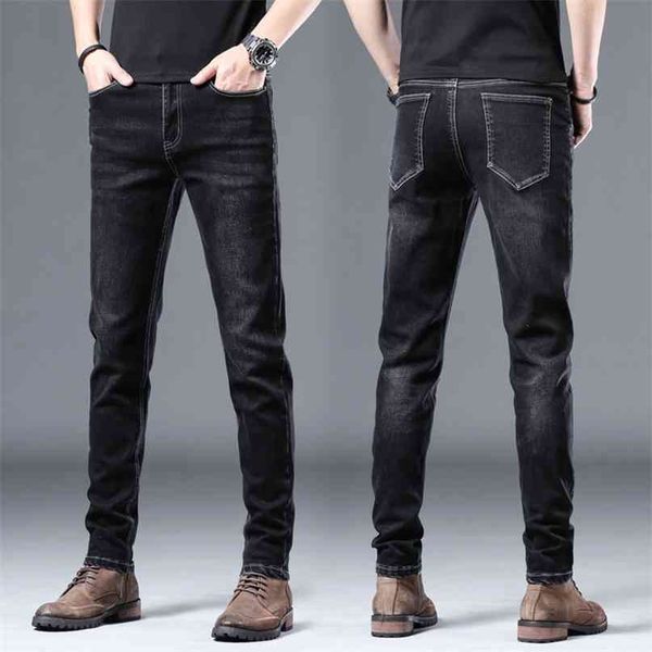 

casual men's jeans spring and summer fashion trend 210723, Blue