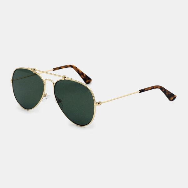 

oval full frame retro casual uv protection sunglasses driver goggles, Black