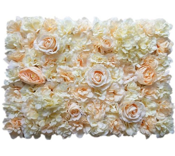 

2021 new arrival artificial hydrangea peony rose mix flower wall wedding backdrop pillar road lead decoration supplies 10pcs lot, White