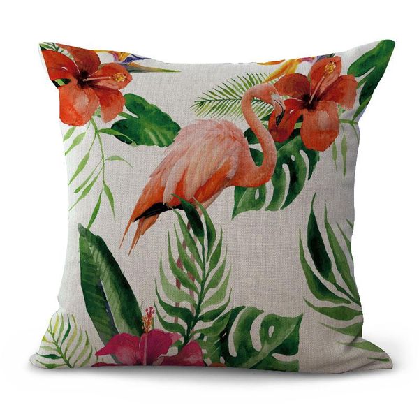 

flamingos printed cushion cover animal pattern cotton decorative bedroom sofa car pillowcase pillow case cushion/decorative