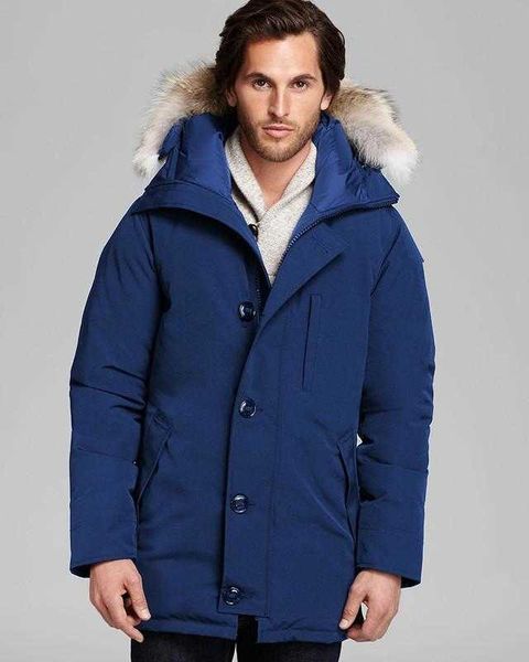 

2020 canadian mens veste homme outdoor winter jassen outerwear big fur hooded fourrure manteau down jacket coat hiver parka canada doudoune, Black
