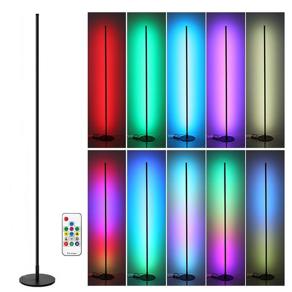 

floor lamps 80cm modern led corner lamp rgb colorful light remote control multi-modes bar living room atmosphere standing