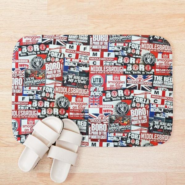 

bath mats boro middlesbrough pride of north east multi sticker look boys mat