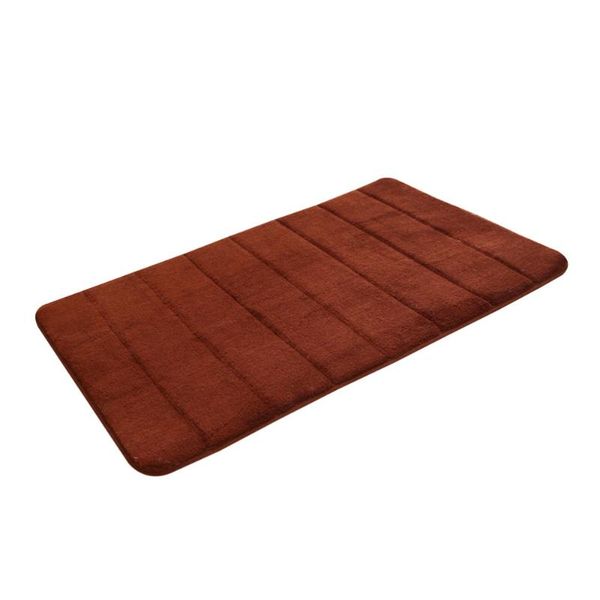 

soft absorbent memory bath mats bathroom carpets non-slip rug 30*50cm (rose red)