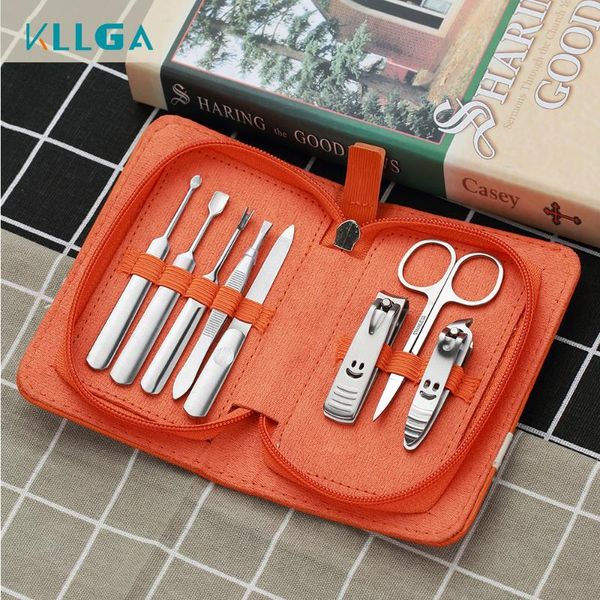 

nail art kits fashion 8 pcs manicure clipper set household stainless steel ear spoon clippers tool pedicure scissor