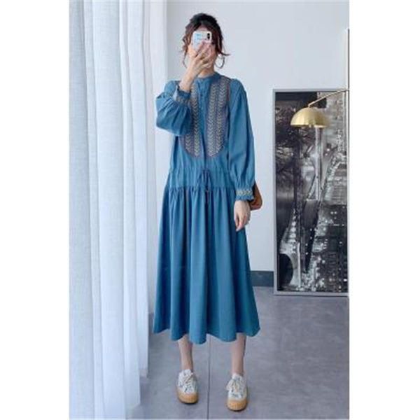 

casual dresses ins korean style elegant fashion loose comfort dress for ladies chic floral print butterfly sleeve vinatge 2021 autumn, Black;gray
