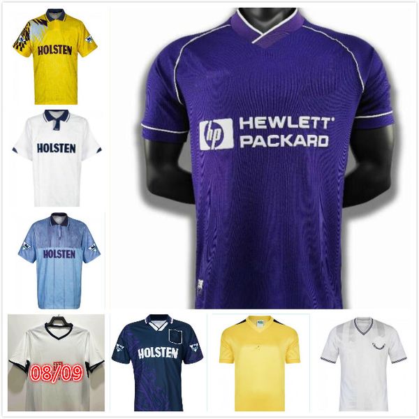 

1991 1993 gascoigne retro soccer jersey 1992 1994 1995 mabbutt ruddock sheringham lineker klinsmann barmby classic football shirt, Black;yellow