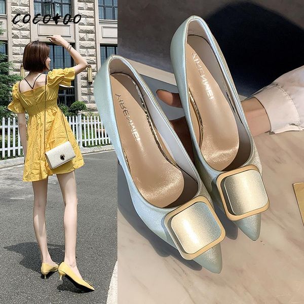 

dress shoes 2021 spring and summer wild french girls fashion high-heeled with small fresh pointed nude, Black