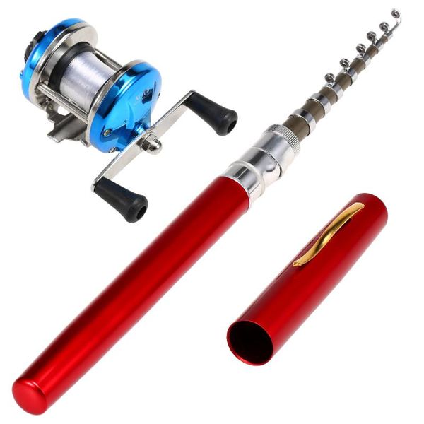 

pocket pen fishing rod pole reel combos set fish accessorie freshwater boat rods