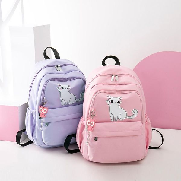 

school bags casual cartoon printed backpack large capacity cute lightweight girls travel primary student durable schoolbag