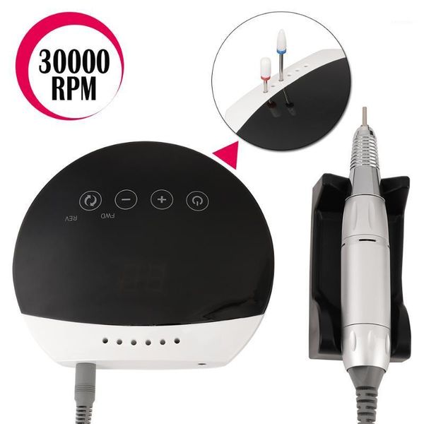 

nail drill machine 24w electric file with magnetic suction storing ceramic bits professional manicure tools art equipment1, Silver