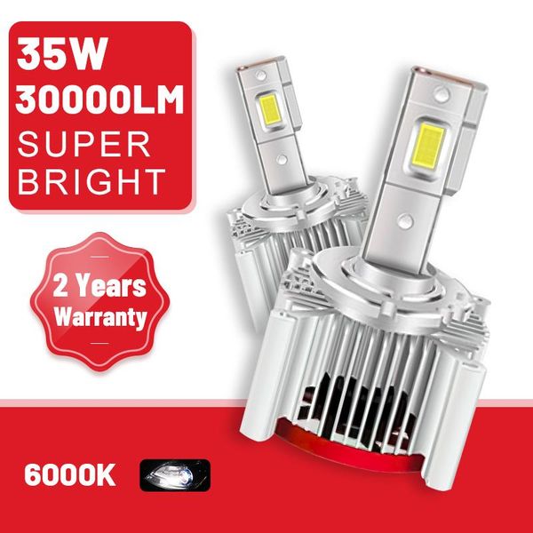 

carlitek d5s led headlight bulbs 30000lm 6000k 35w d1s d2s d3s d4s d8s d1r d2r d3r d4r canbus two-sided csp chips car lights 12v headlights