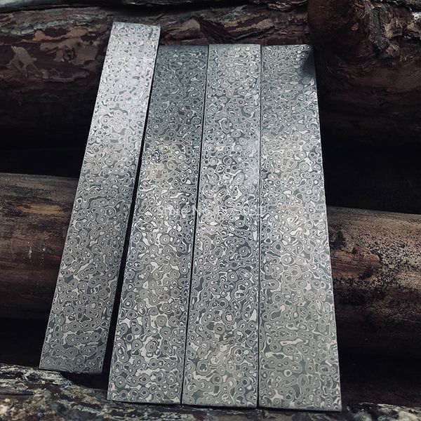 

diy knife making damascus stee spira texture sandwich pattern stee knife bade bank kitchen knife heat treatment 300x50x3mm