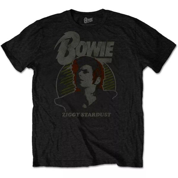 

david bowie ziggy stardust official vintage t-shirt men unisex, White;black