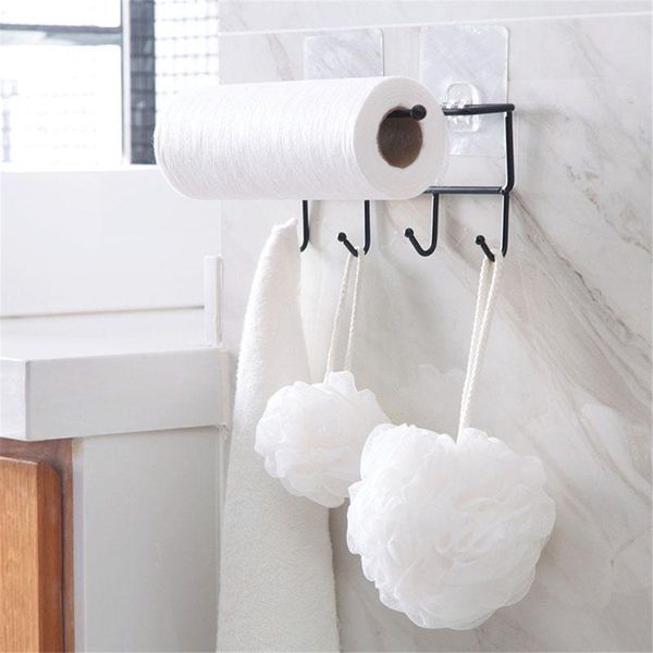 

iron holder wall mounted under shelf cabinet towel rack kitchen home organizer hooks & rails
