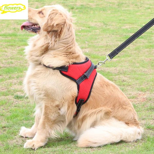 

ajustable pet vest chest strap medium and large dog breathable reflective collar quick-release collars & leashes