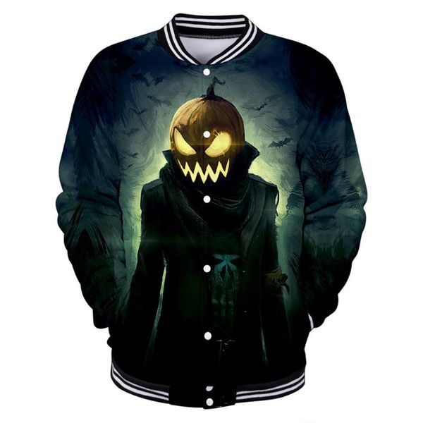 

men's jacket autumn halloween festival print long sleeve hasp polyester sweater outwear men clothing casual jackets, Black;brown