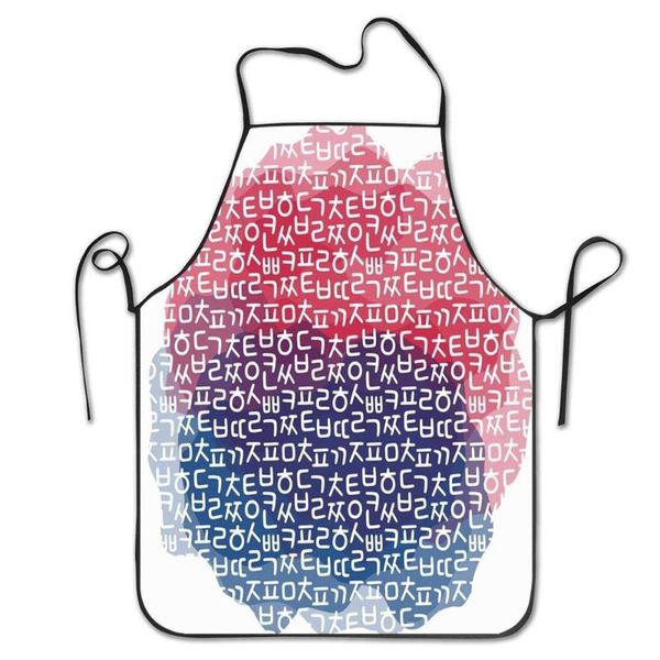 

apron for cooking baking gardening korean alphabet letters pattern signs symbols aprons