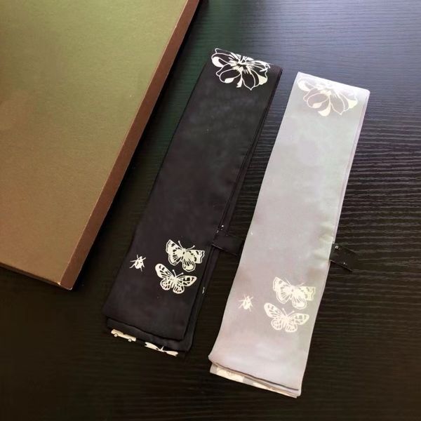 

luxury designer design woman's scarf, fashion letter copy handbag scarves, neckties, hair bundles wraps size:8*120, Blue;gray