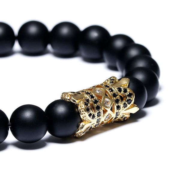 

beaded, strands male antique bracelet minimalist natural onyx stone braclet accessories lotus shape charm jewelry beazalet hombre bijoux for, Black