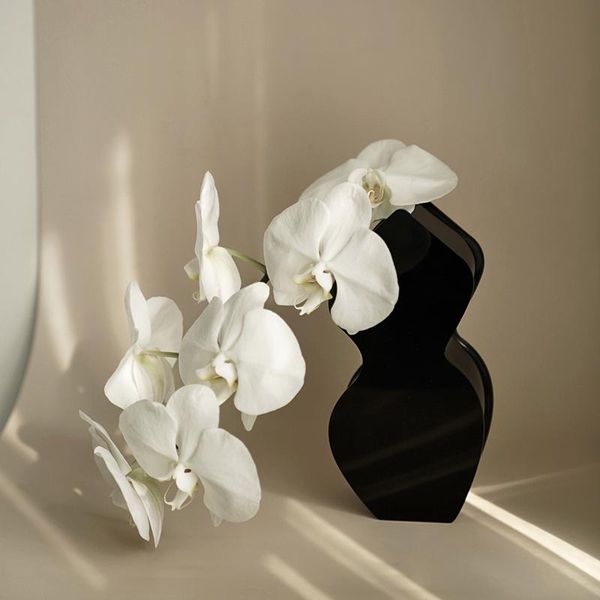 

fashion modern vase table creative unique acrylic ornaments nordic flower pot living room ev dekorasyon home decoration ed50hp vases