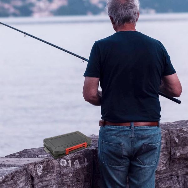 

fishing accessories waterproof portable tackle box double-sided bait lure fish hook storage container frugal