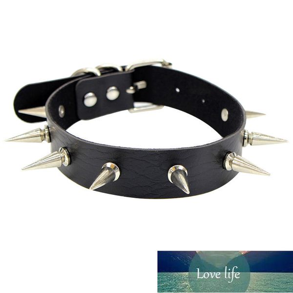 Goth Black Spike Gargantilha Cinto Currinho Mulheres Pu Couro Gargantilha Colar Pingente Para Mulheres Party Club Chockers Sexy Gothic Jóias