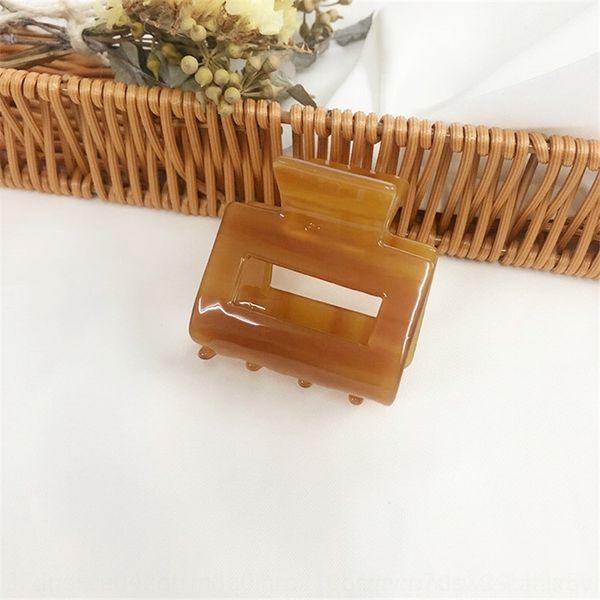 

1WN9 korean version ins style barrettes acetic acidclips simple 5cm hollow out geometric girl's hair grab net red hawksbill horsetail hairp, Golden;silver