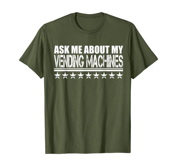 

ask me about my vending machines stars stripes shirt, White;black
