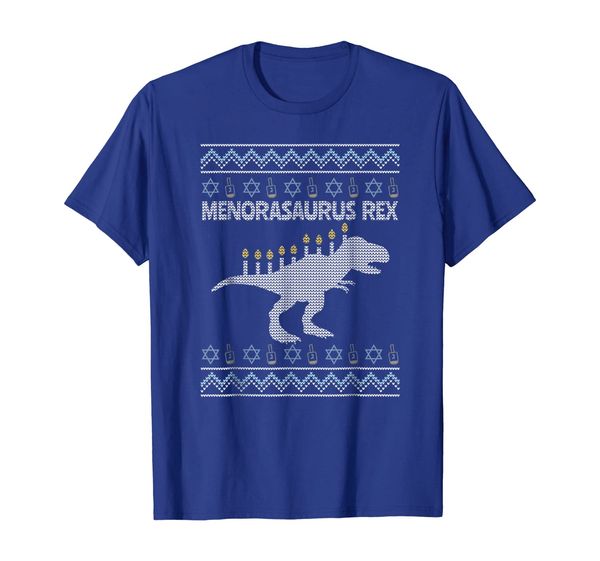 

hannukah t rex dinosaur ugly sweater design hanukkah shirt, White;black