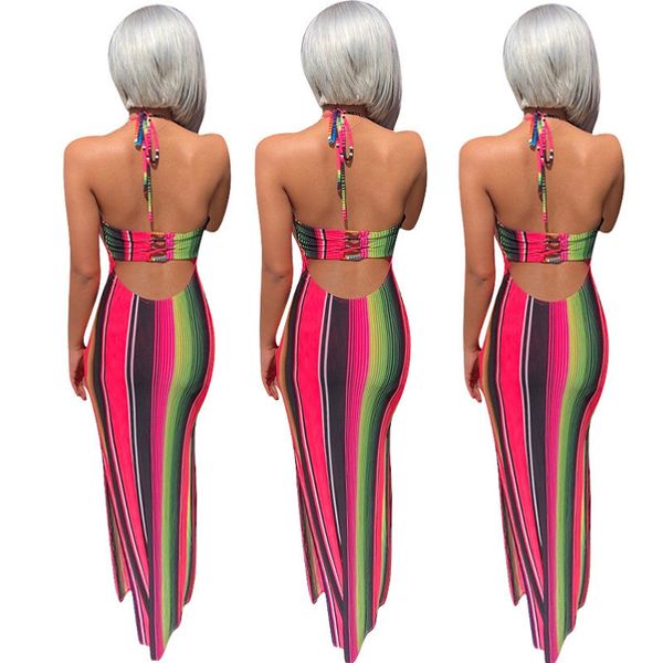 

factory3q9y striped women's dress h8842 rainbow, White;black