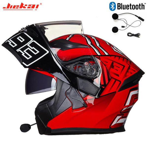 

motorcycle helmets bluetooth safe flip up helmet motocross full face with inner sun visor