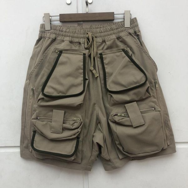 

men's shorts men women classic high street multiple pockets breeches slightly loose, White;black